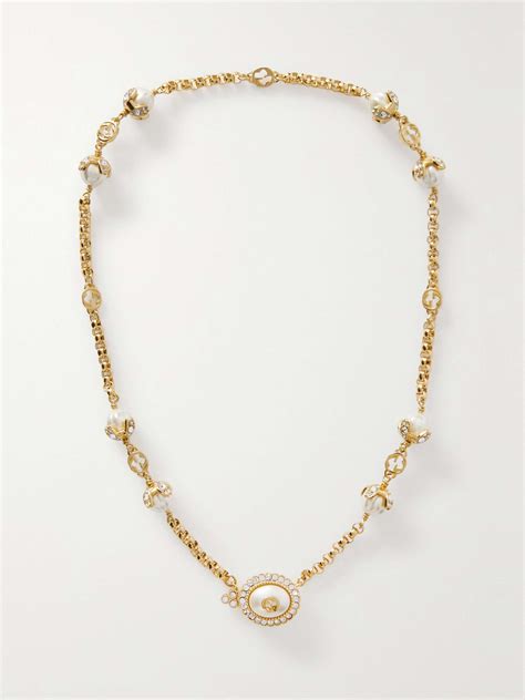 gucci pearl necklace replica|gucci gold chain necklaces.